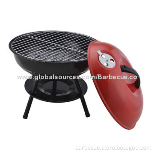 Apple-shaped Portable BBQ Grill, Made of Carbon Steel, 40cm Height, 0.5mm Baking Tray Thickness